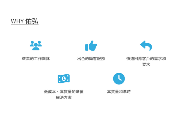 佑弘實業提供全方位優質塑膠模具設計與在地化製造服務